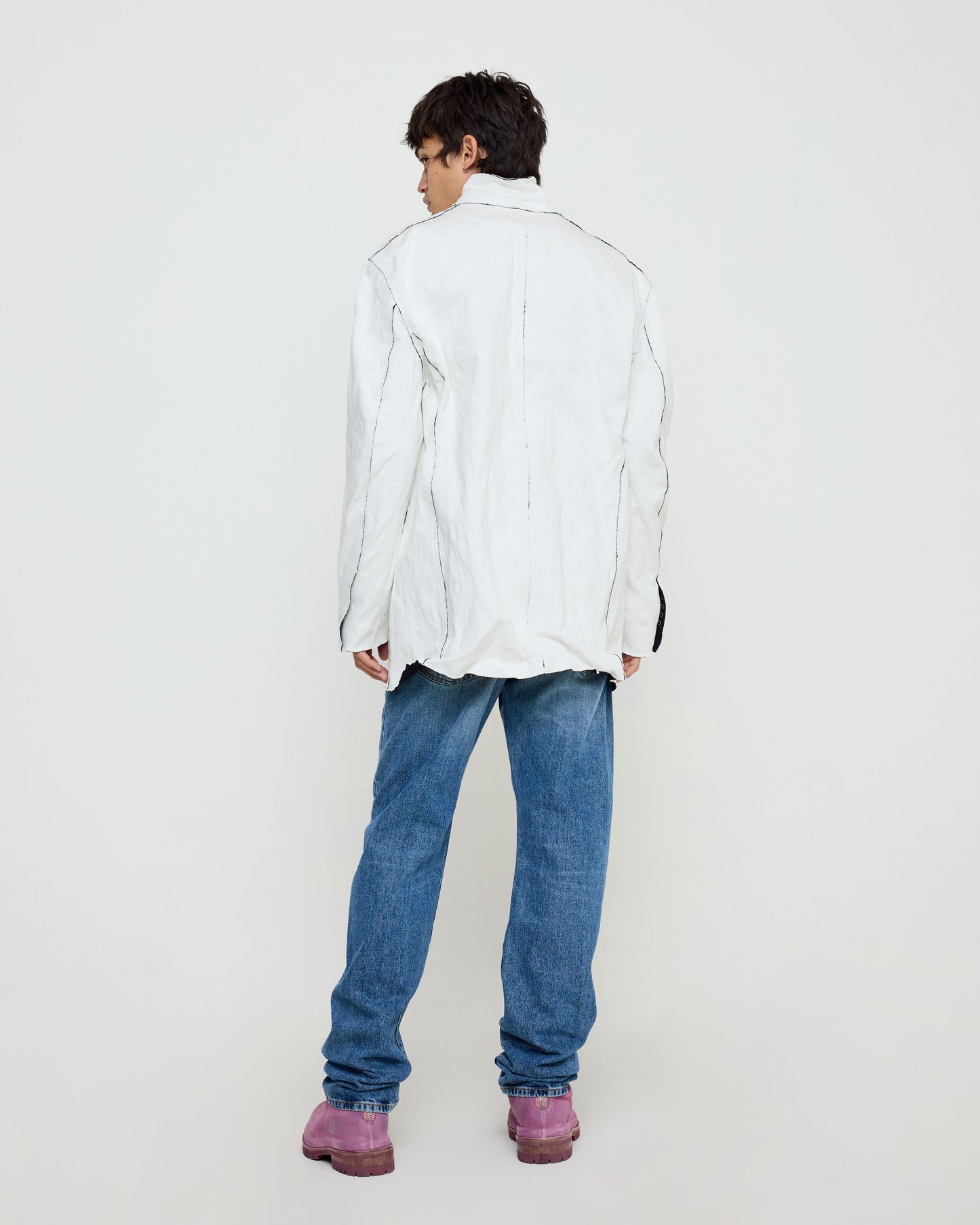 COLLECTION LOOSE DENIM FIVEPOCKET BLUE WASHED 3D