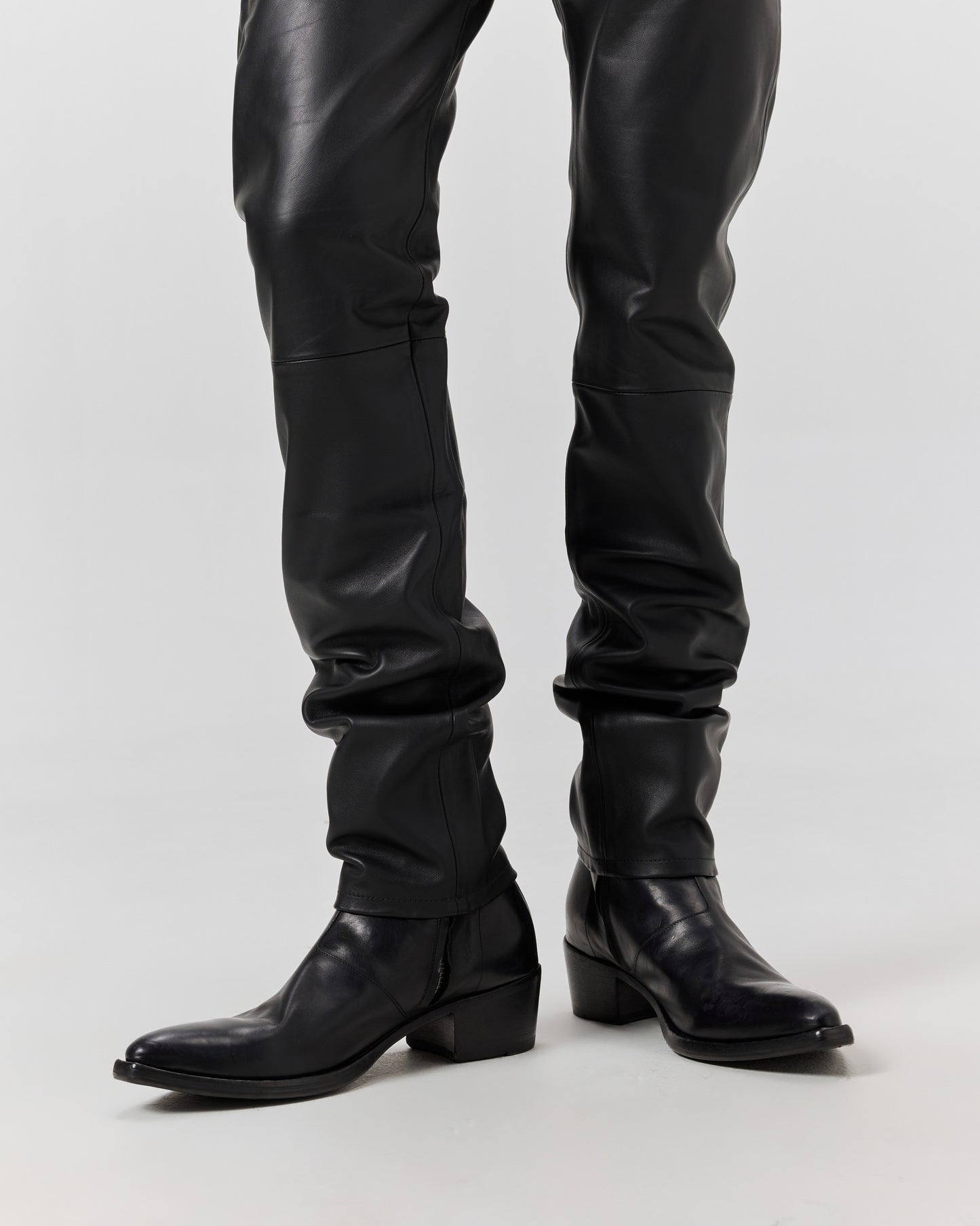 SKINNY LEATHER PANT - NERA