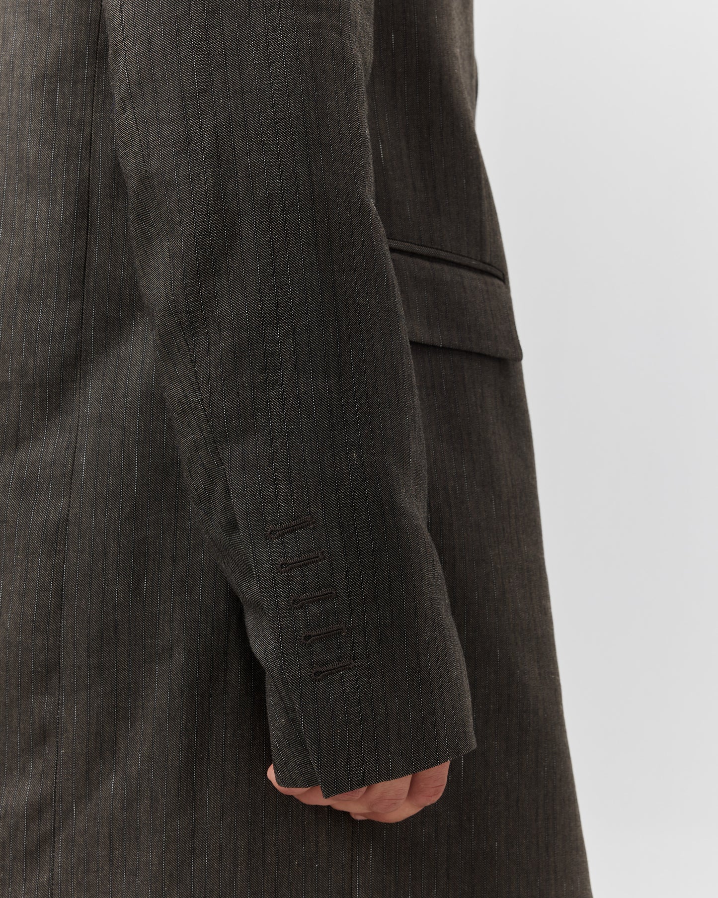 LONG TAILORED COAT - BROWN