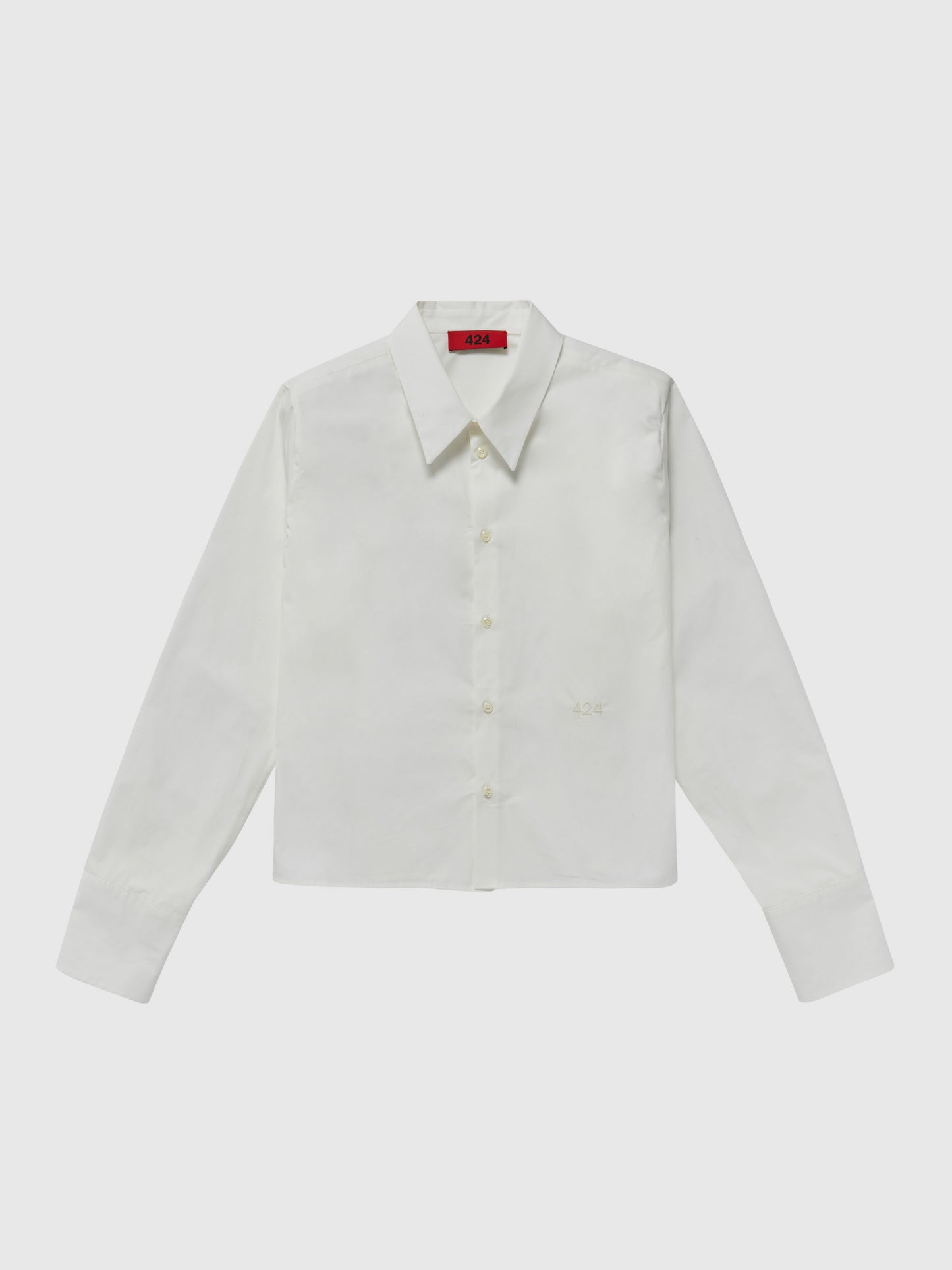 CROPPED SHIRT WITH SHOULDER PAD