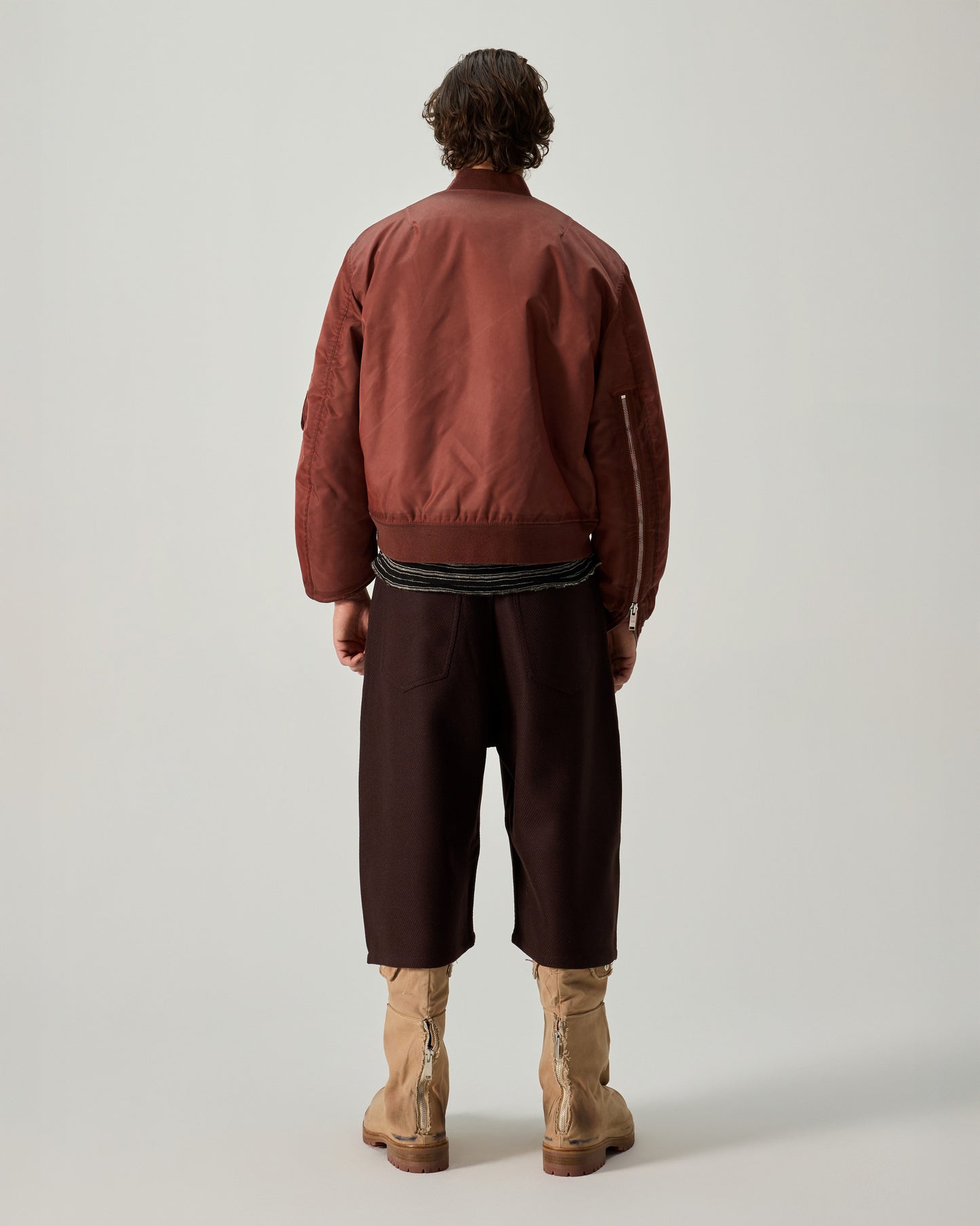 MILITARY BOMBER RECYCLED NYLON IN RED