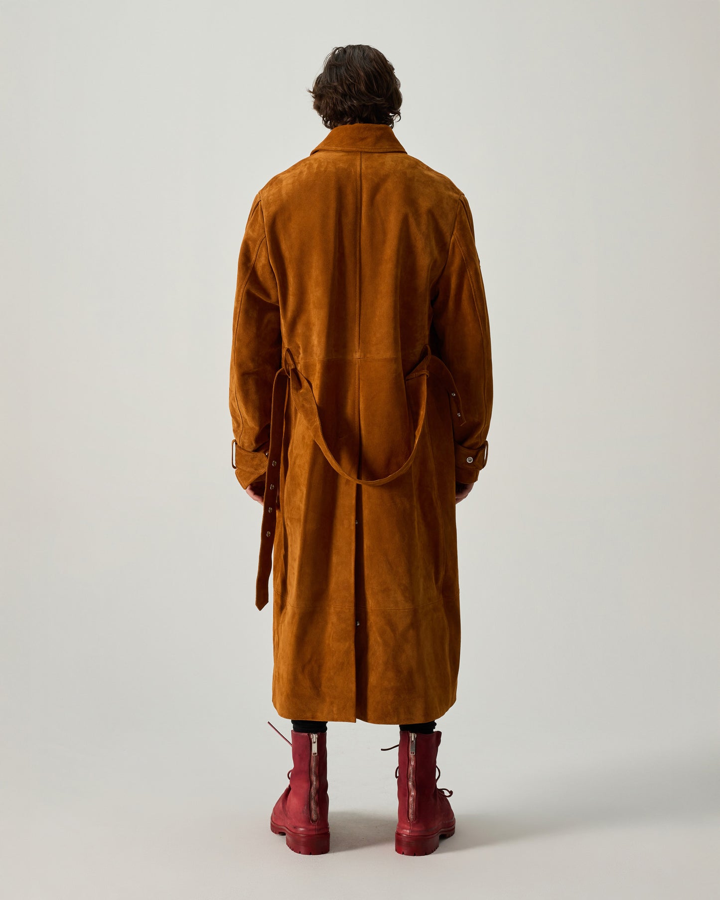 424 BELT TRENCH CORDUROY IN CARAMEL