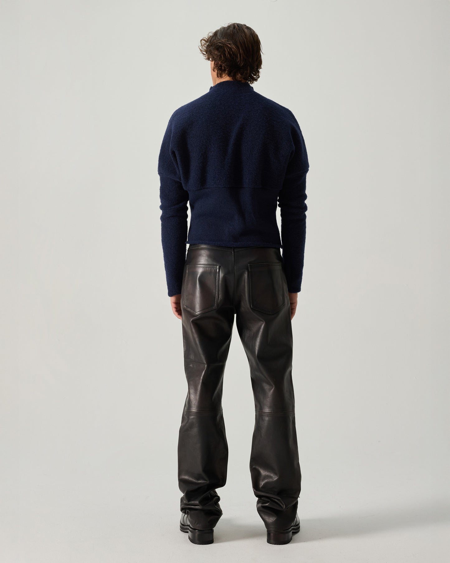 424 LEATHER FIVEPOCKET RUB OFF LEATHER BLACK AND BROWN