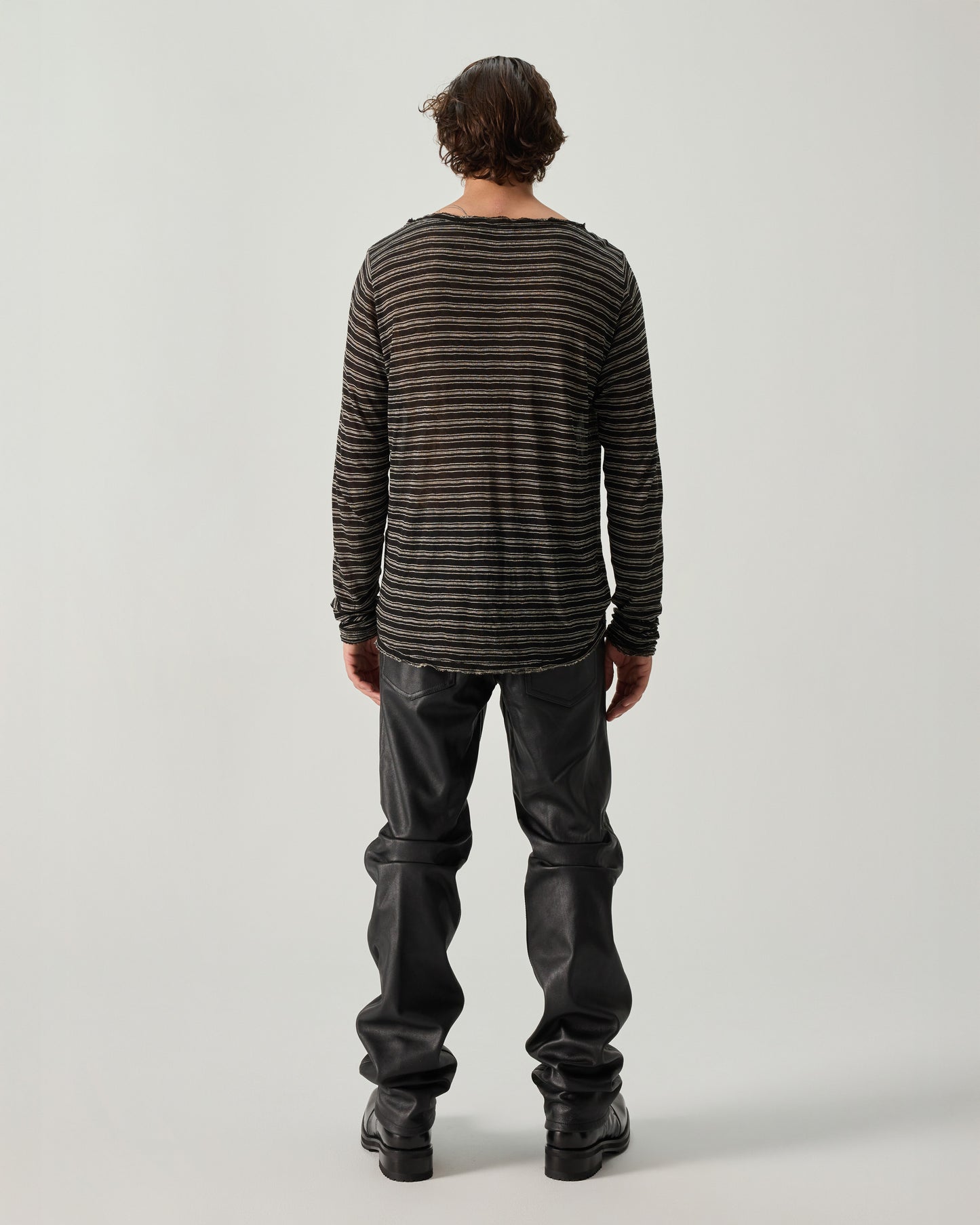 LAYERING TOP STRIPED LIGHTWEIGHT JERSEY