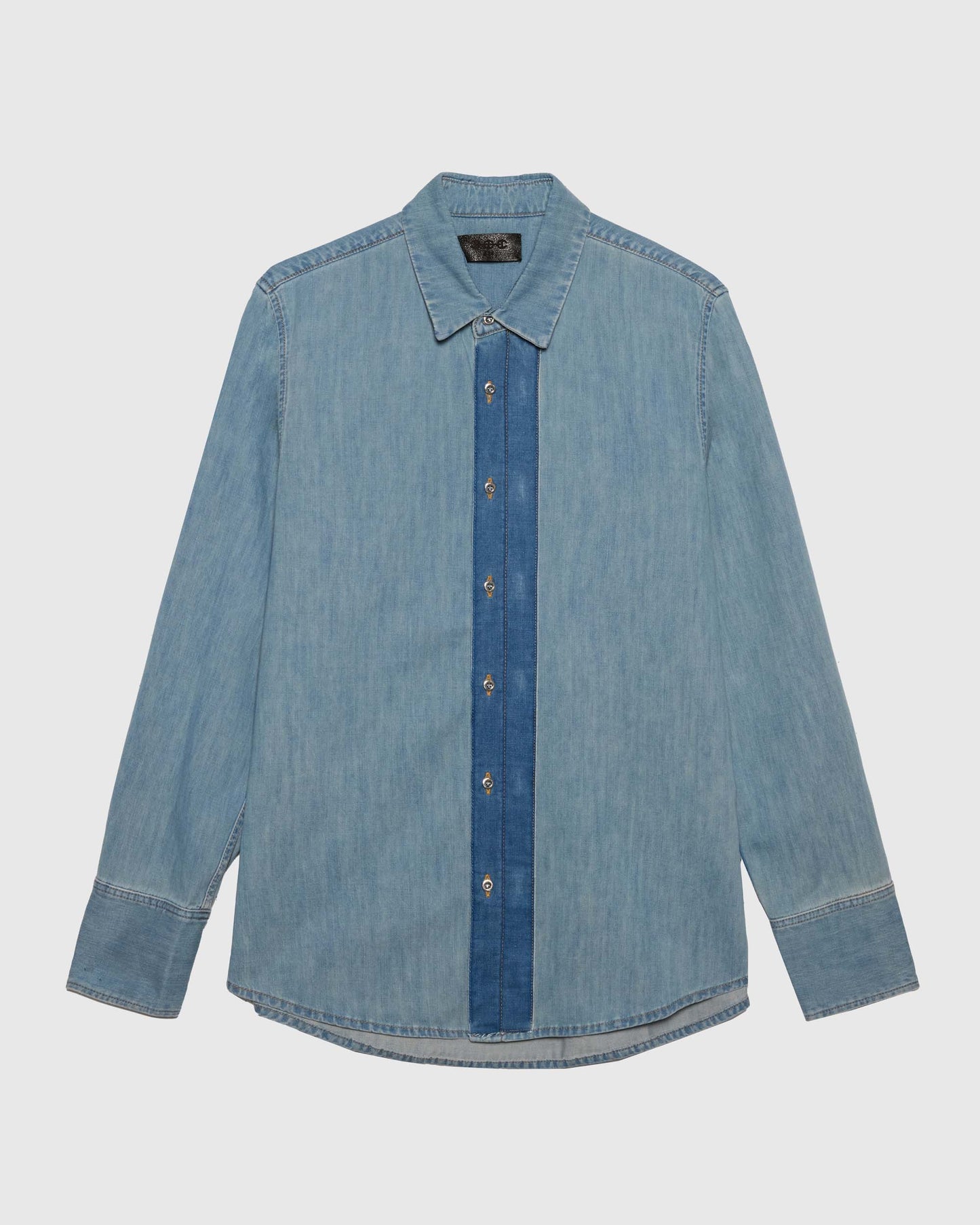 424 REGULAR SHIRT CHAMBRAY BLEACHED IN BLUE