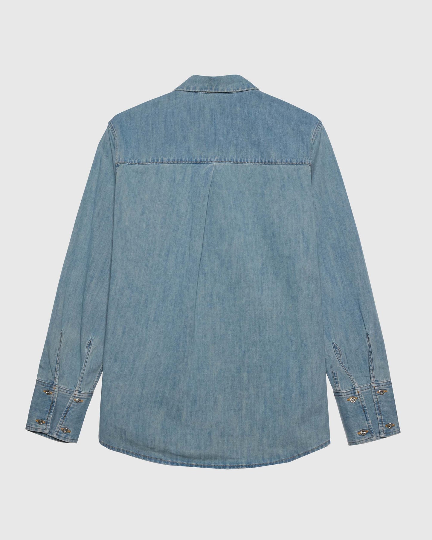424 REGULAR SHIRT CHAMBRAY BLEACHED IN BLUE