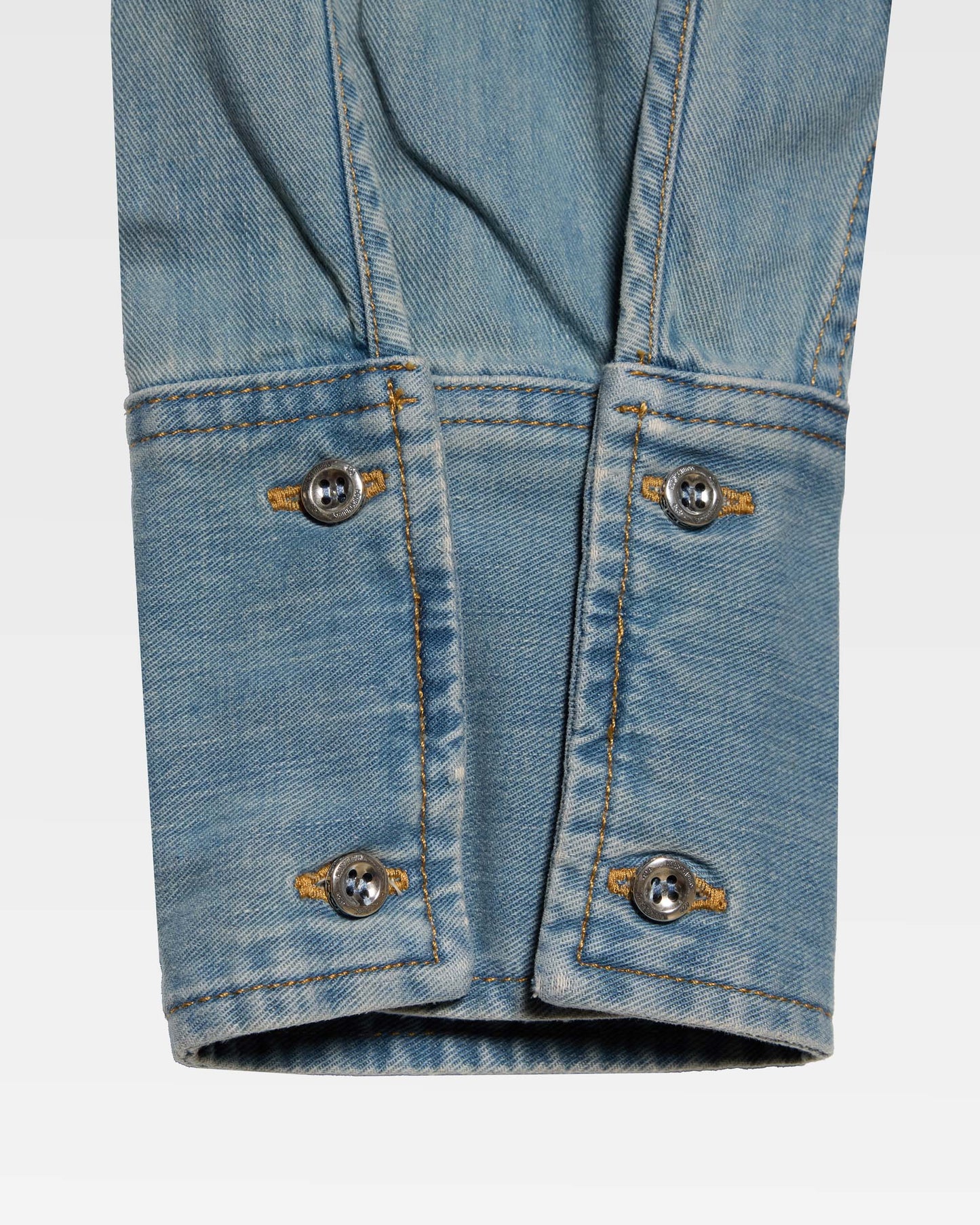 424 REGULAR SHIRT CHAMBRAY BLEACHED IN BLUE