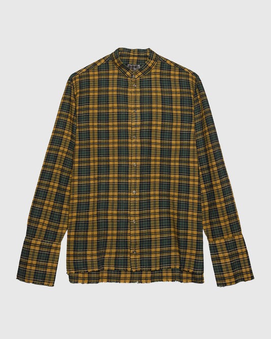 424 FLANNEL SHIRT EMBROIDERED FLANNEL IN YELLOW