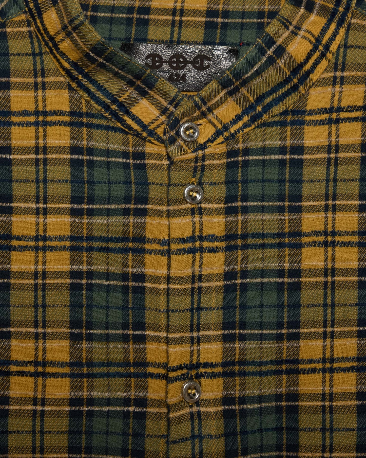 424 FLANNEL SHIRT EMBROIDERED FLANNEL IN YELLOW