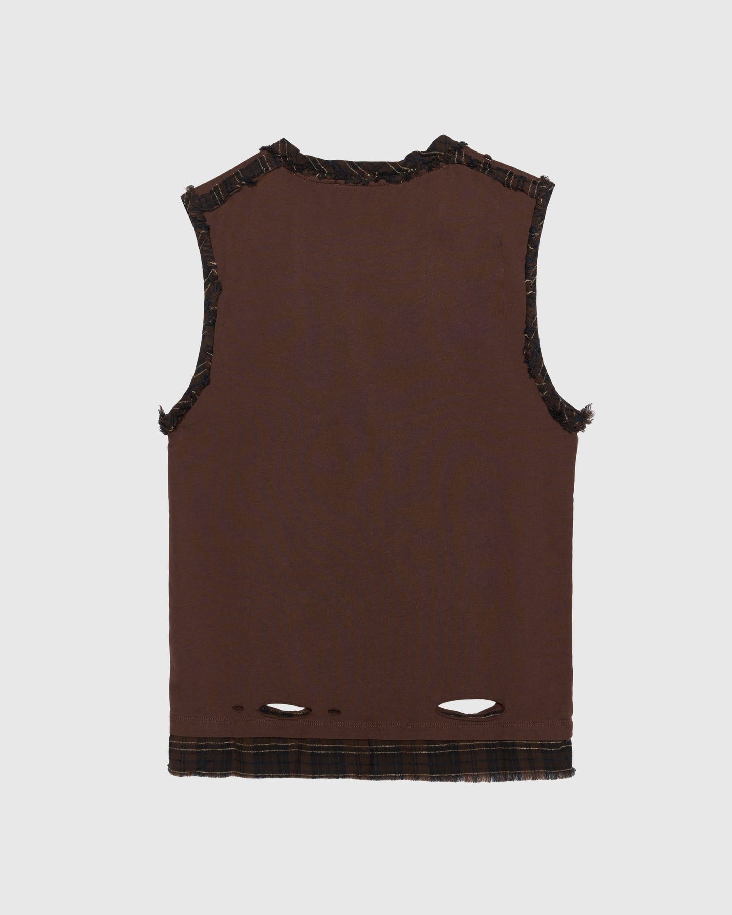 VINTAGE TEE IN WASHED BROWN WITH BROWN FLANNEL