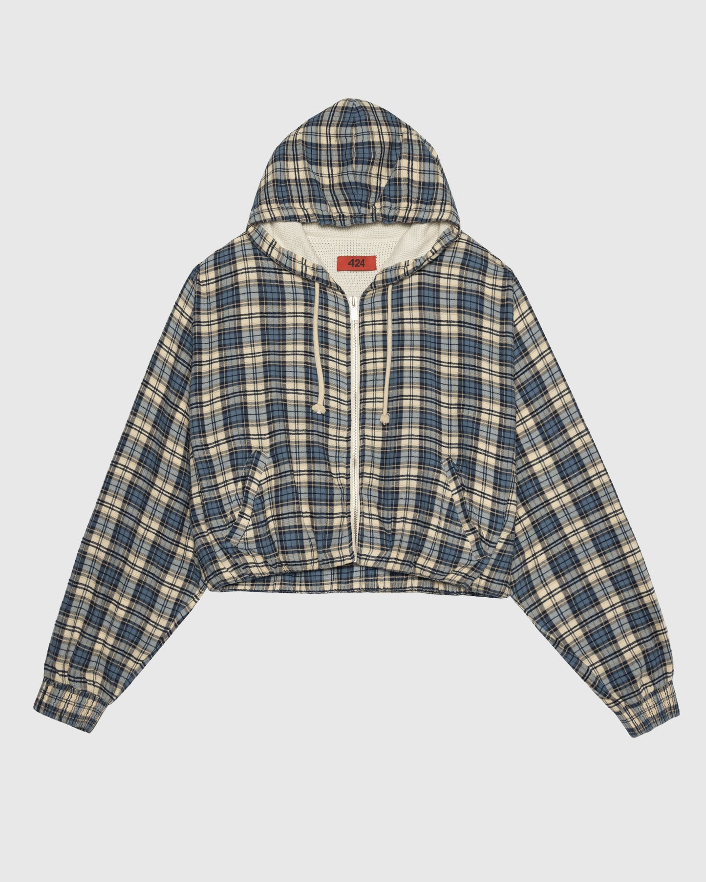 WRAPPED HOODIE EMBROIDERED FLANNEL IN SAND