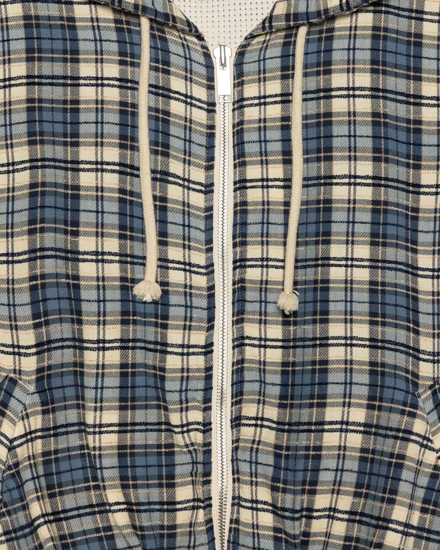 WRAPPED HOODIE EMBROIDERED FLANNEL IN SAND