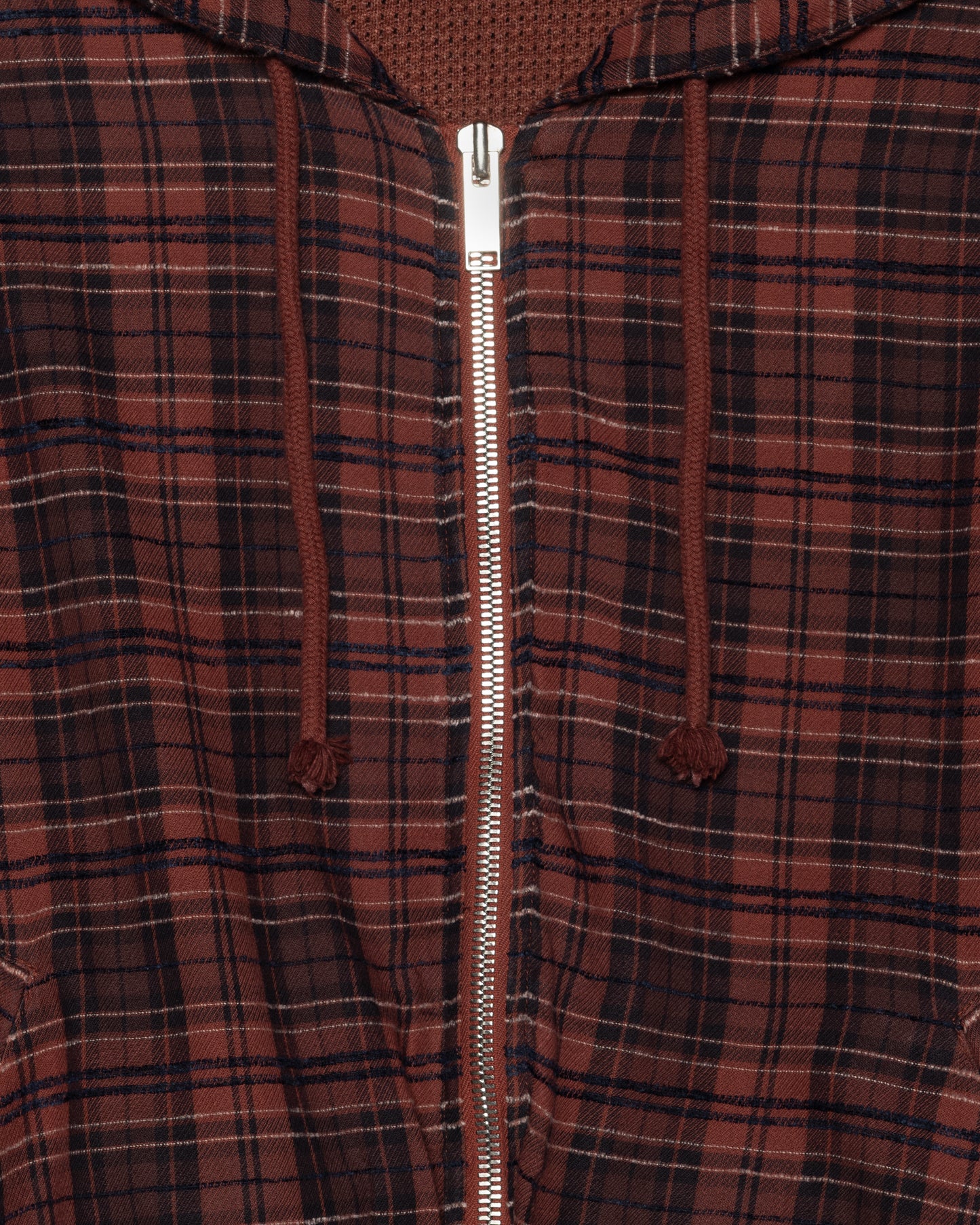 WRAPPED HOODIE EMBROIDERED FLANNEL IN RED