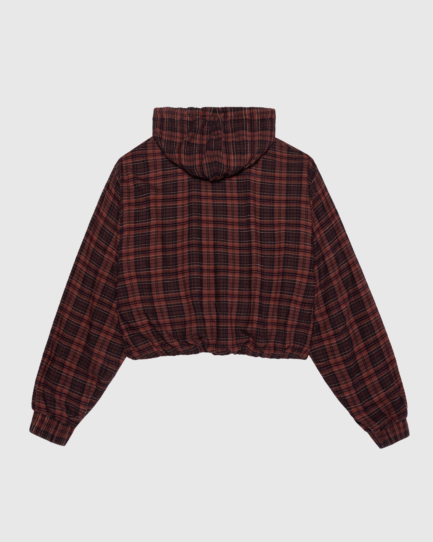 WRAPPED HOODIE EMBROIDERED FLANNEL IN RED