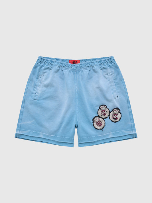 CREST SWEAT SHORT JERSEY IN VINTAGE AVIO