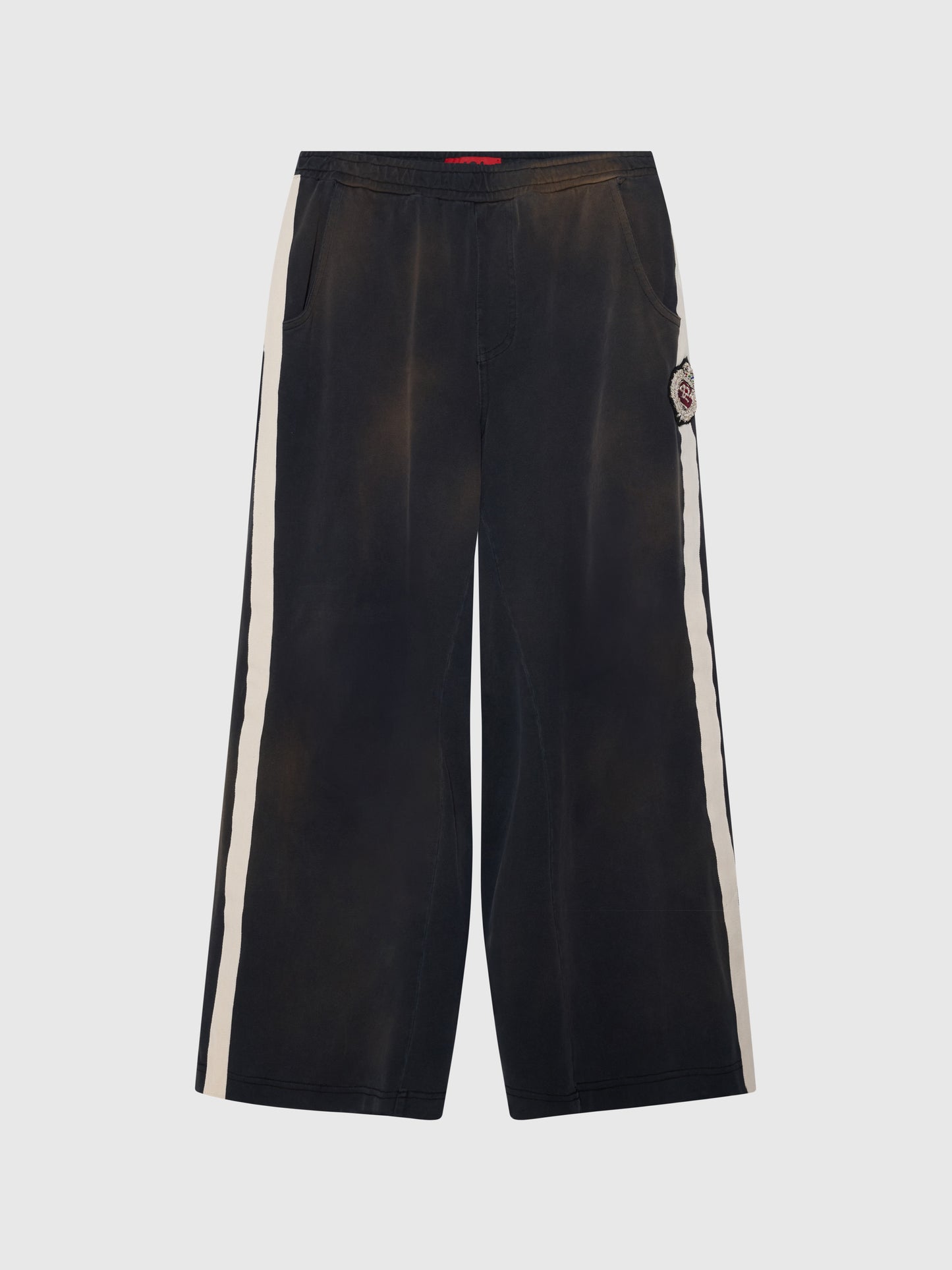 CREST TRACK PANT JERSEY IN VINTAGE BLACK