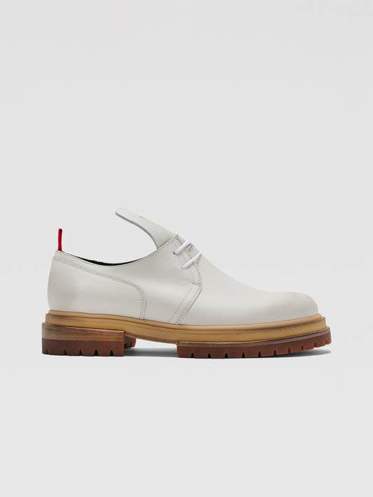 OFFWHITE LEATHER DERBYS