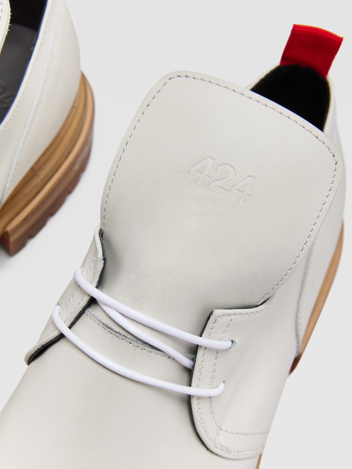 OFFWHITE LEATHER DERBYS