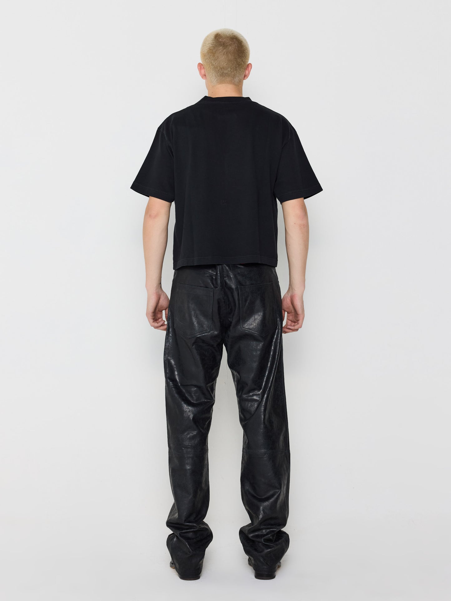 Skinny Leather Pants in Black