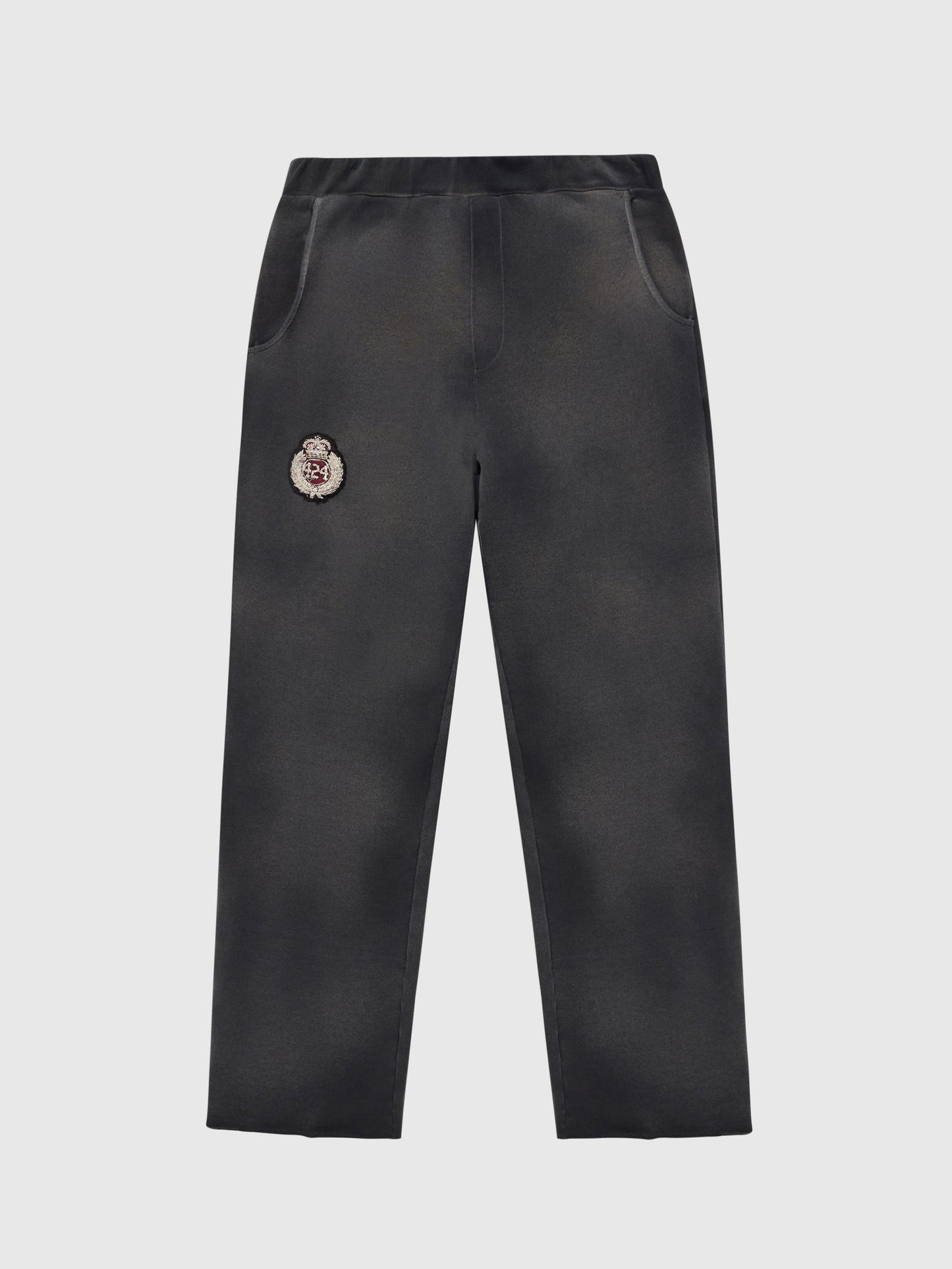 College Patch Sweatpants in Dark Grey