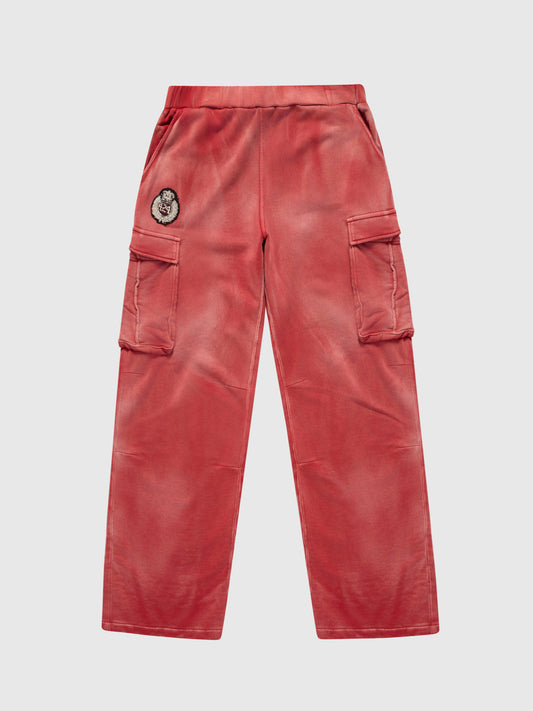 College Patch Sweatpants in Red