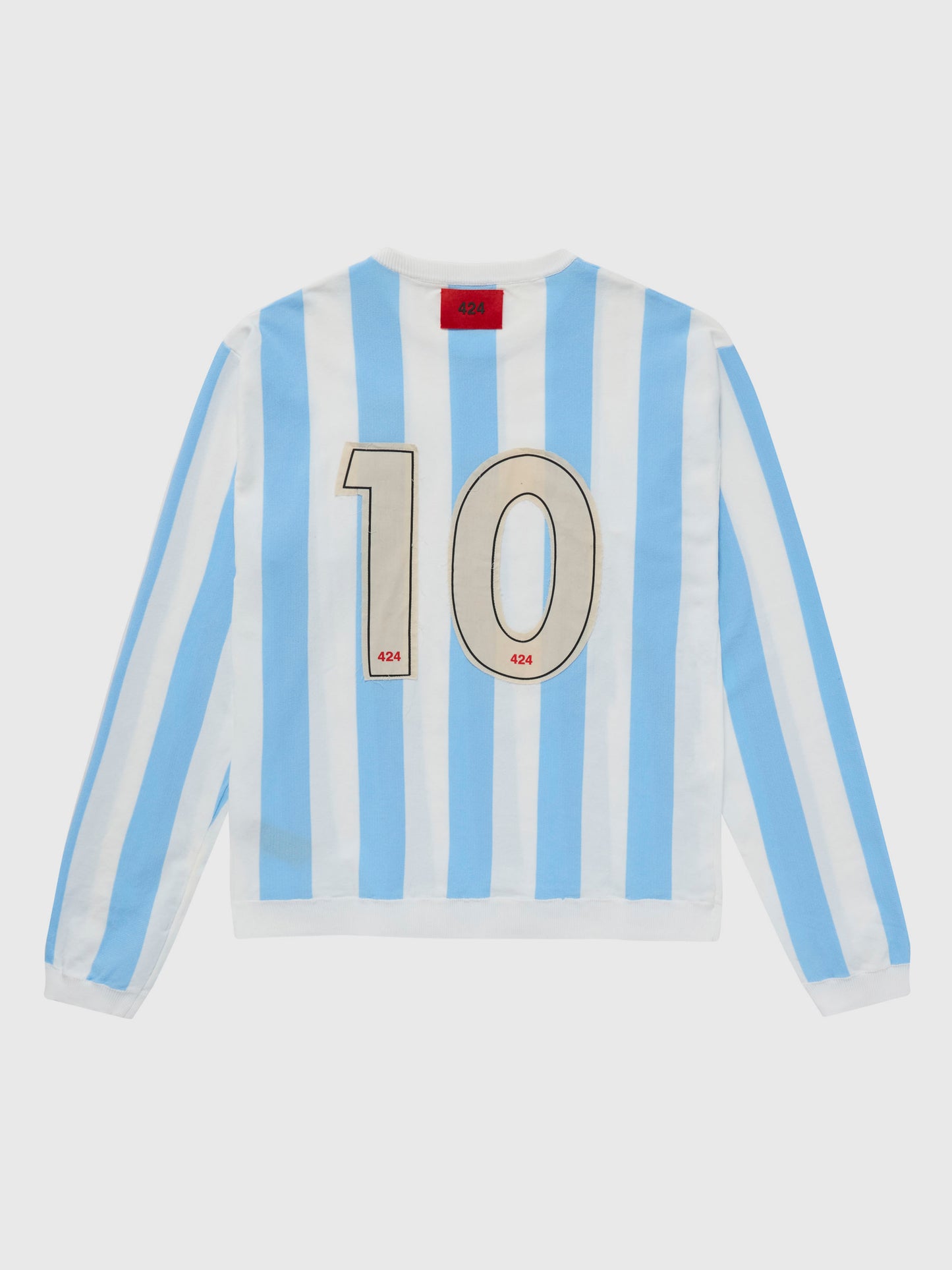 STRIPED BABY BLUE SOCCER SWEATER