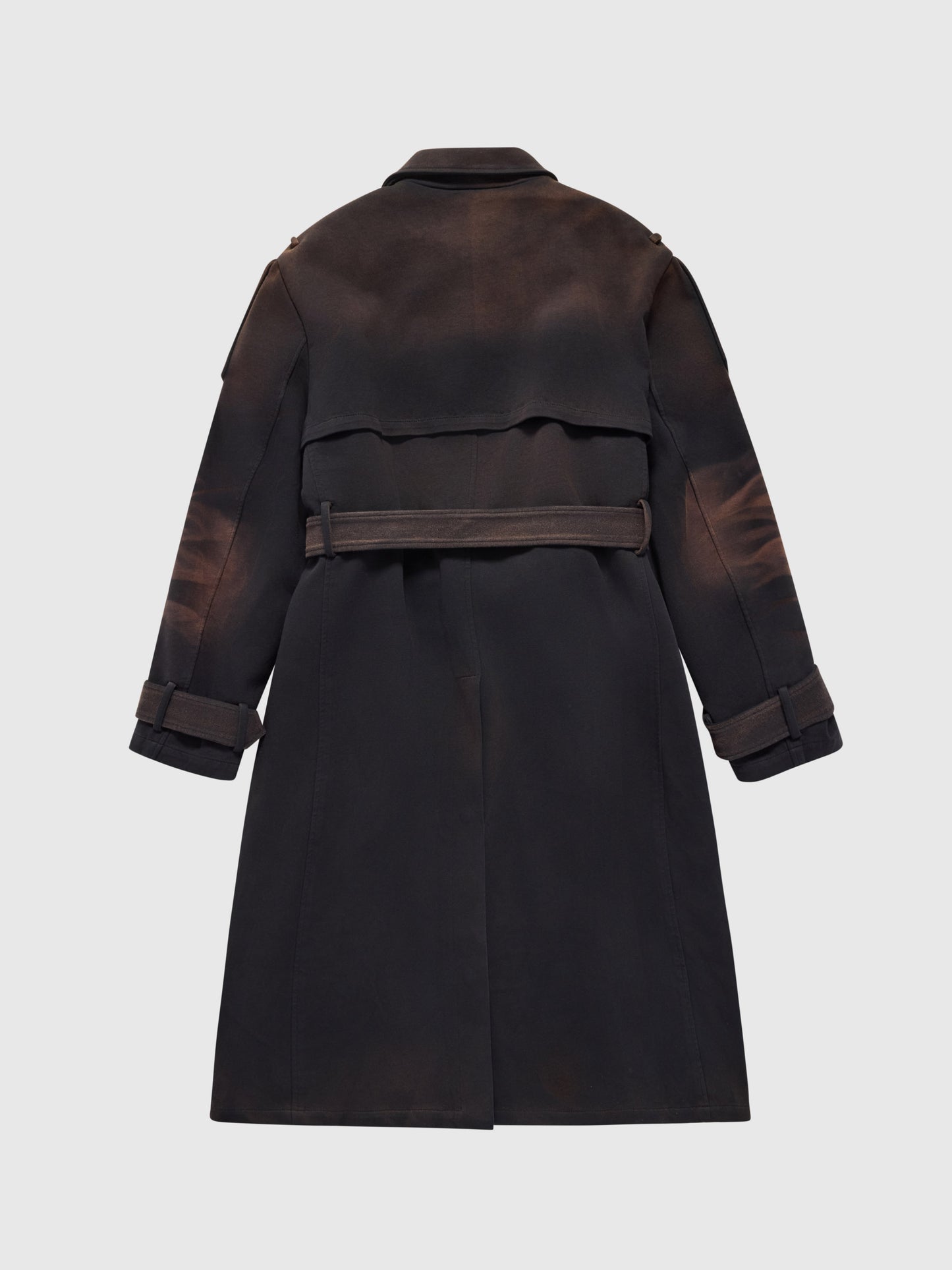 Jersey Trench Coat in Vintage Black