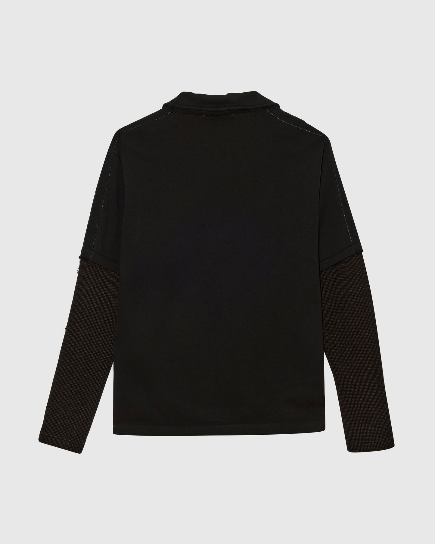 CREST POLO DOUBLE SLEEVE - BLACK/BLACK