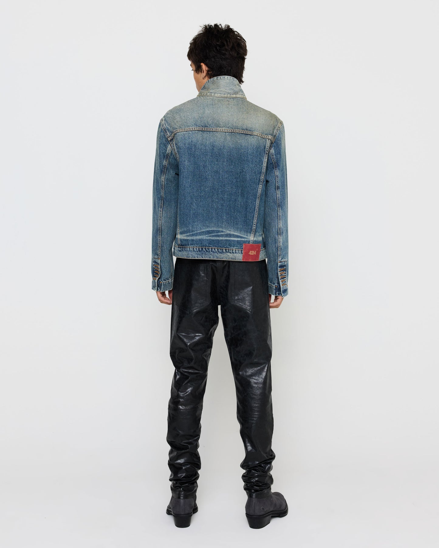 Denim Trucker Jacket in Washed Blue