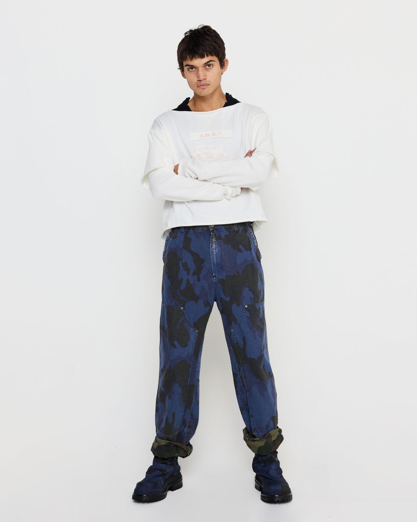 Double Face Rip Stop Work Pant in Camo