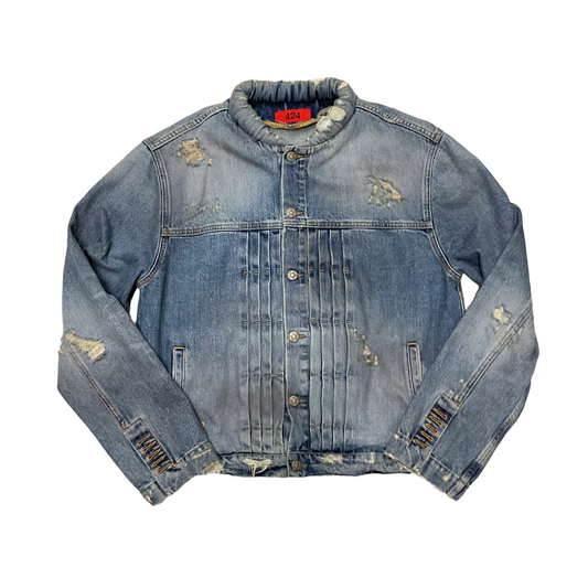 424 Collection Denim Trucker Blue Melrose wash