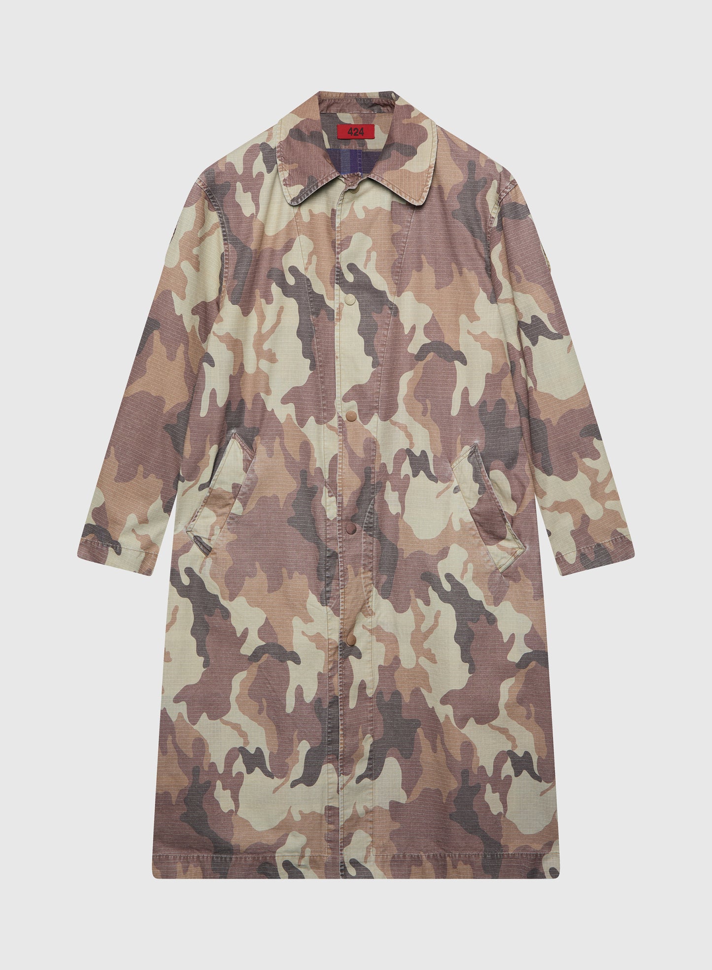 Clean Trench Reversible Brown Reno Camo Stone Washed