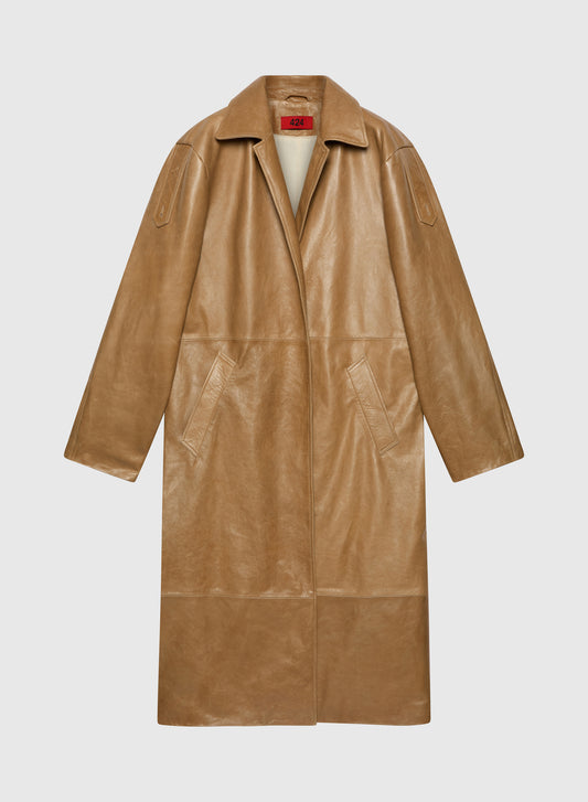 Light Trench Leather Ocra