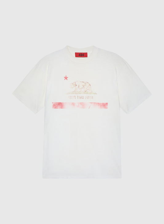 CALI T-SHIRT SALT WHITE PRINT