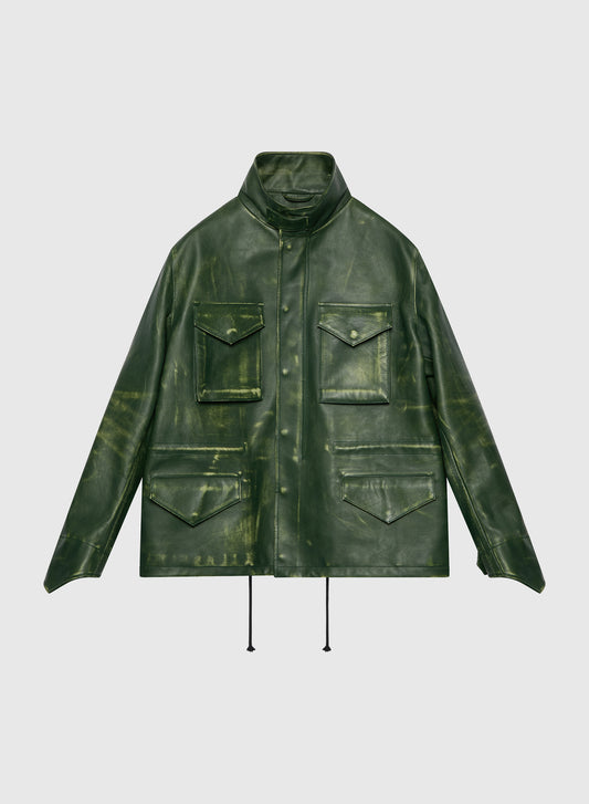 424 Leather M65 Forest Green