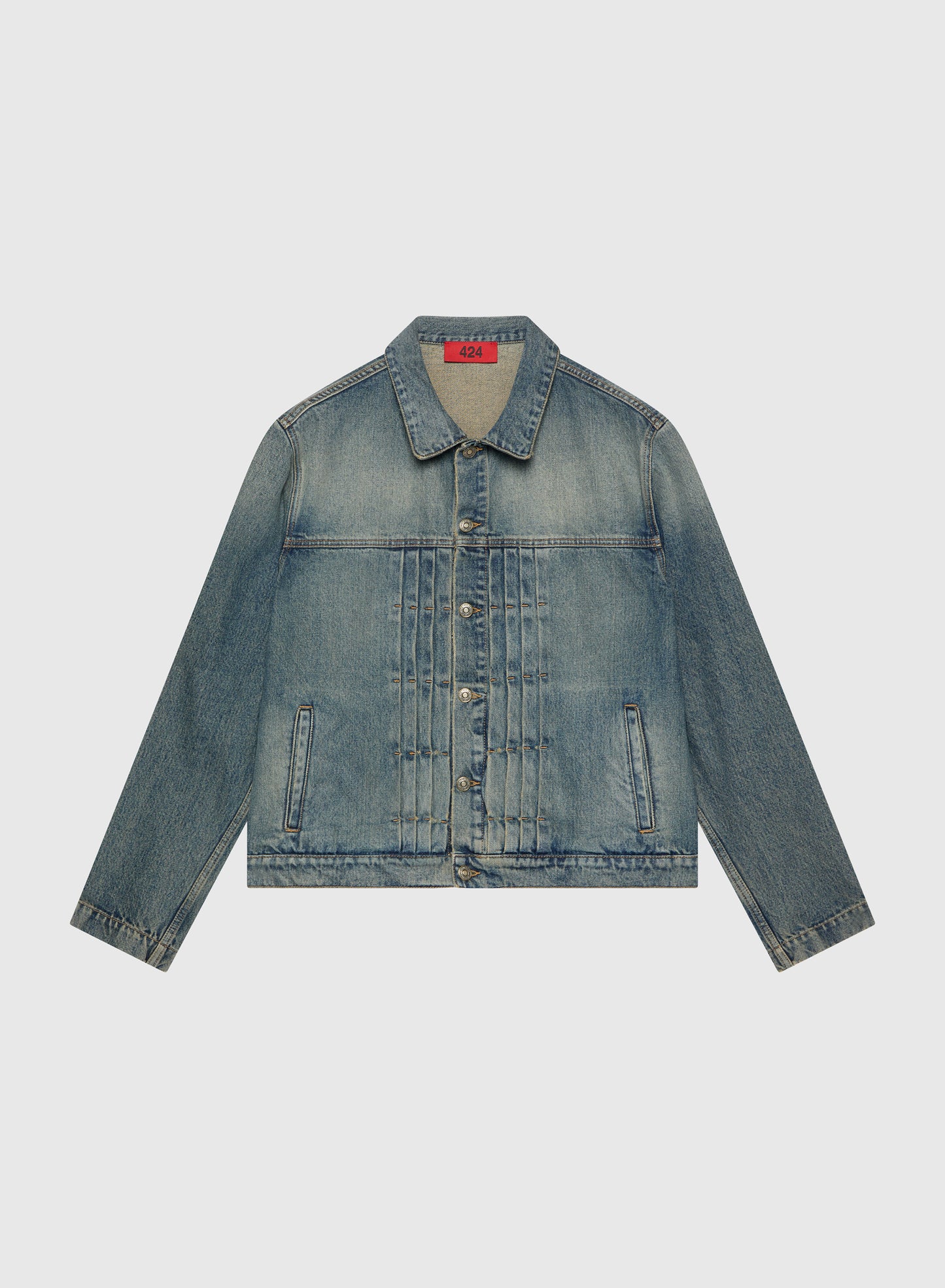 Alias Denim Trucker Blue Brown Sugar Washing