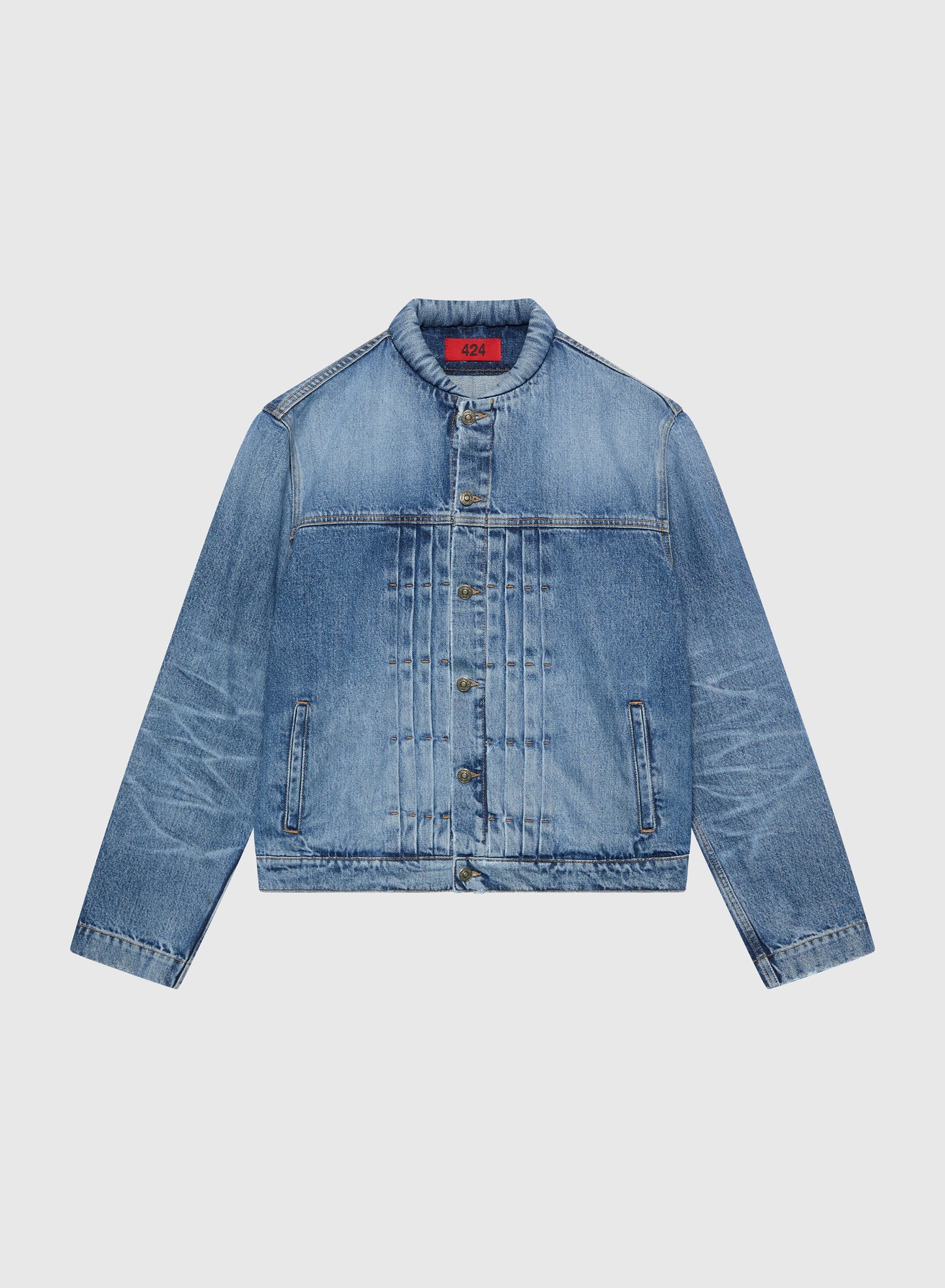 424 Collection Denim Trucker Blue Washed 3D