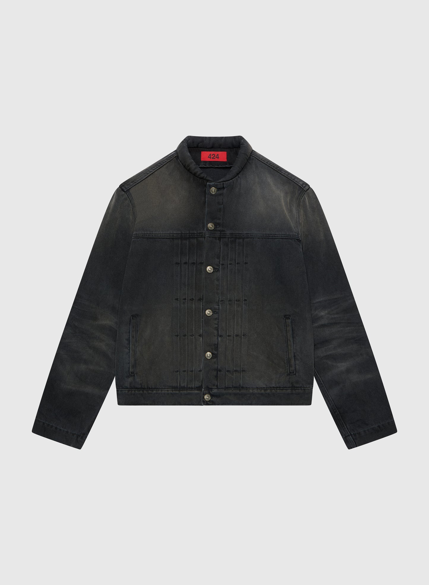 424 Collection Denim Trucker Black Laser