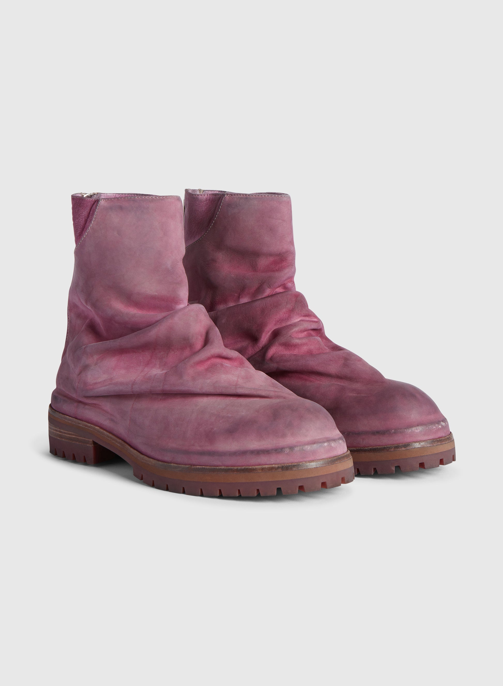 Marathon Boot Nabuk Dark Pink Garment Dye