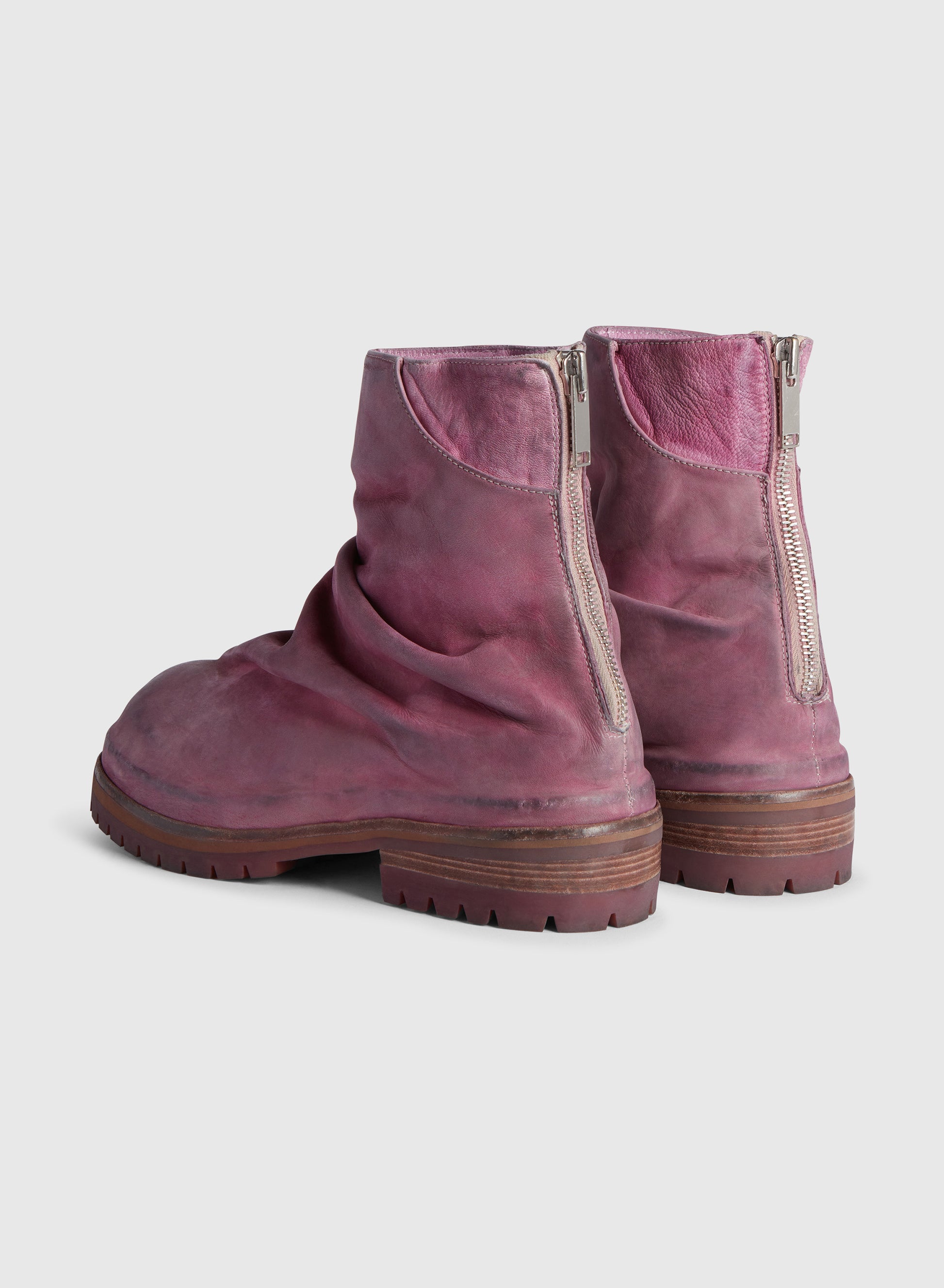 Marathon Boot Nabuk Dark Pink Garment Dye