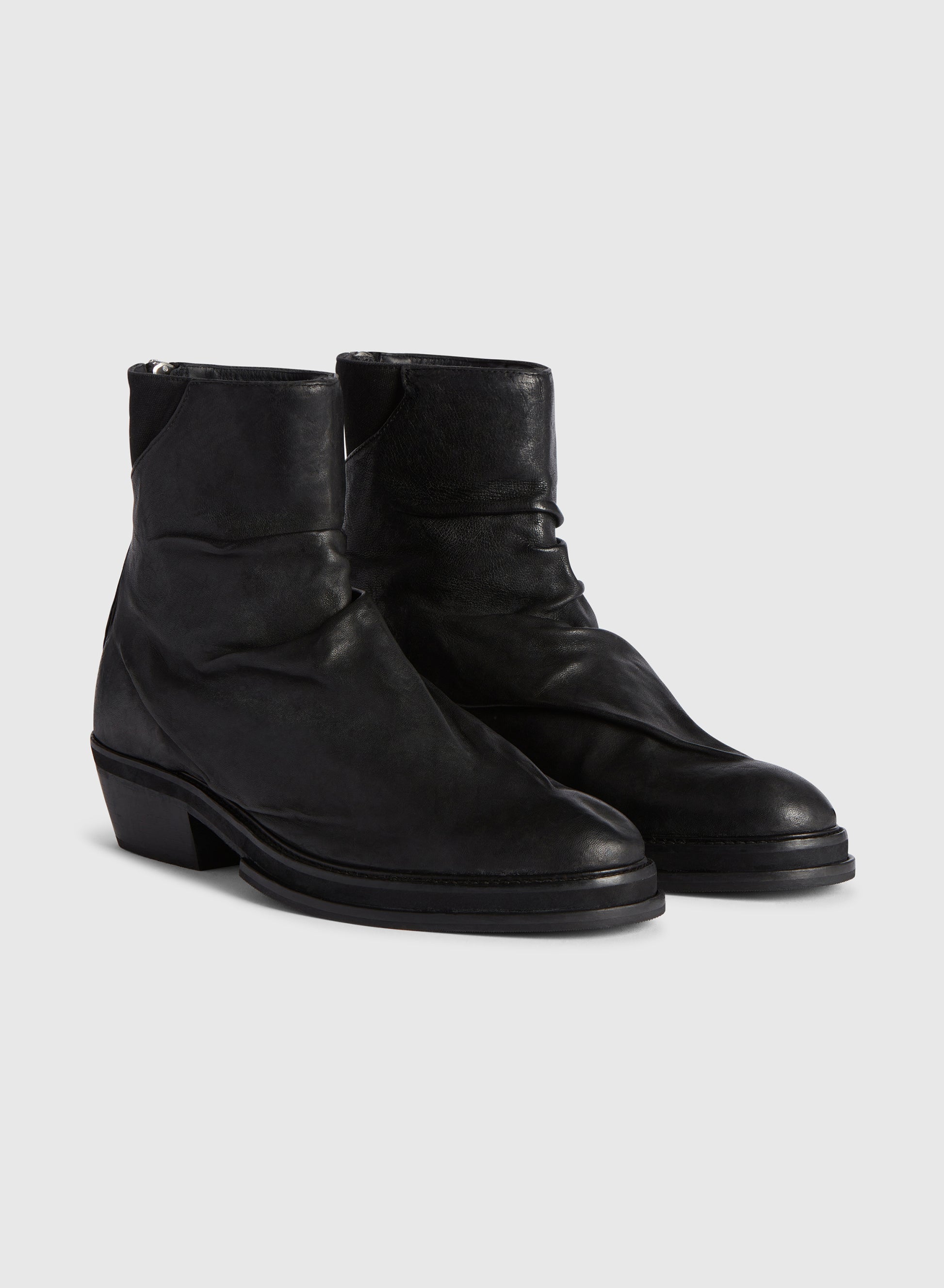 Leather Cowboy Boot Black