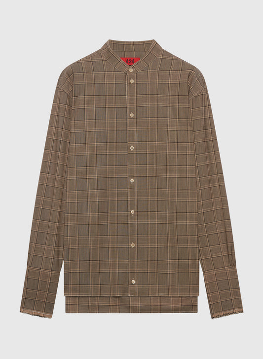 424 Tunic Brown Check