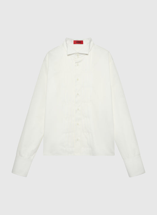 424 Smoking Shirt Salt White