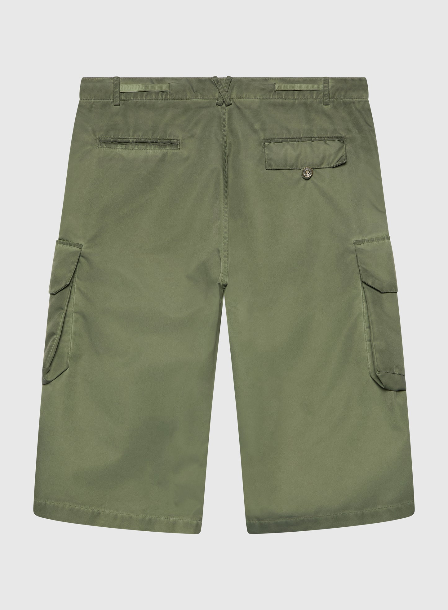 424 Cargo Bermudas Sage Green Stone Washed And Fade Dying