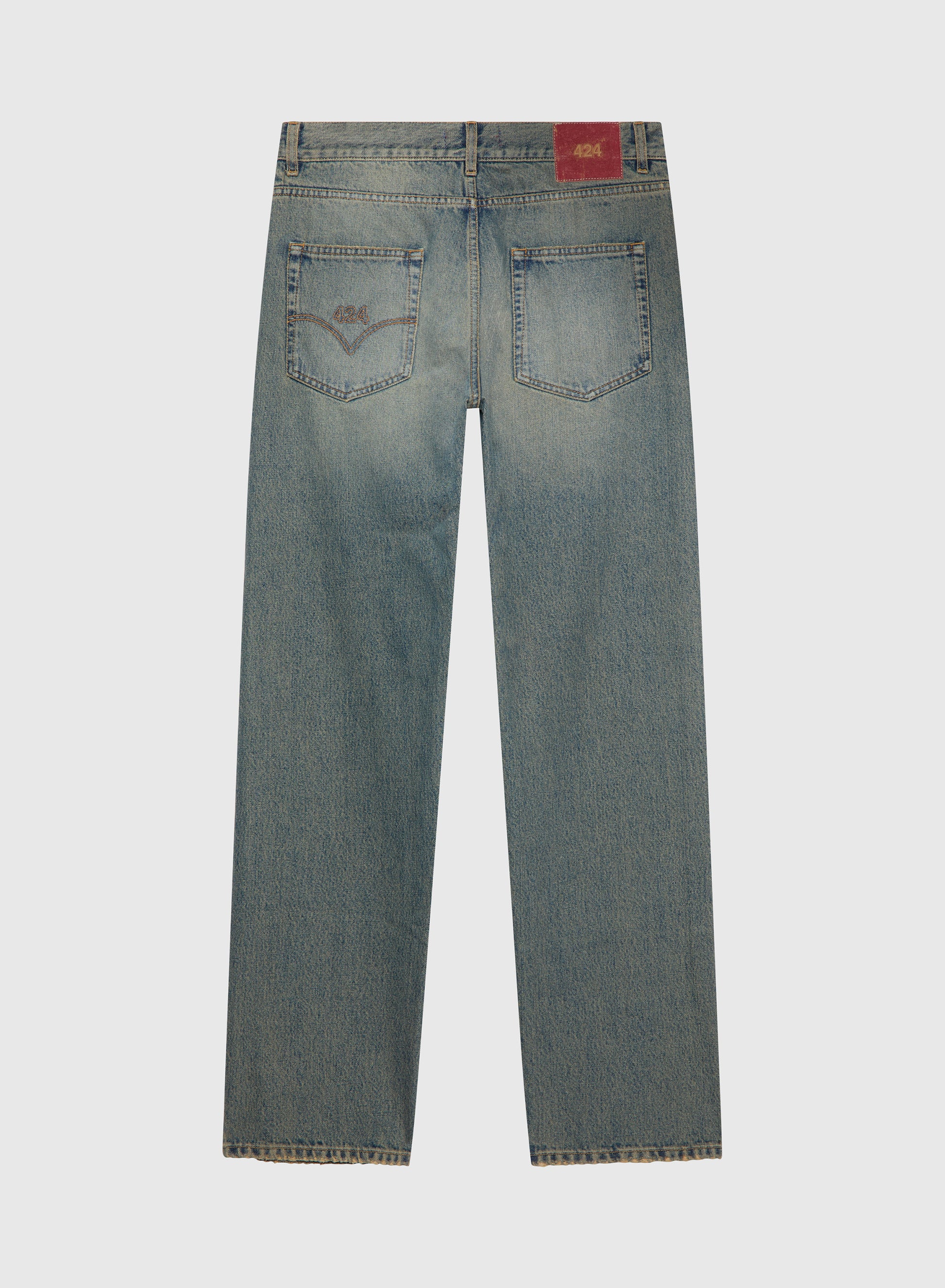 COLLECTION LOOSE DENIM FIVEPOCKET BLUE BROWN SUGAR WASHING
