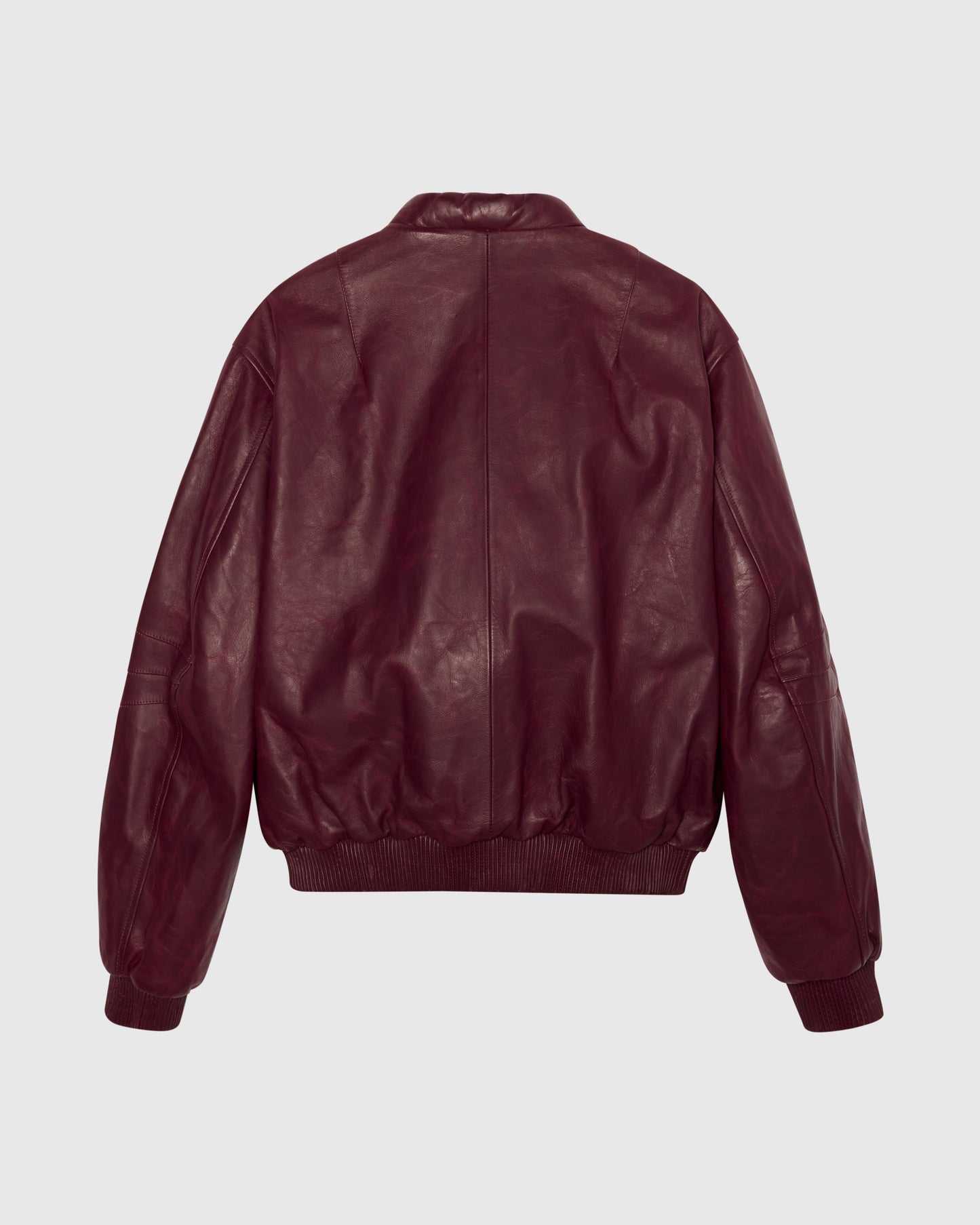 NEW 424 LEATHER BOMBER - PIGEON BLOOD