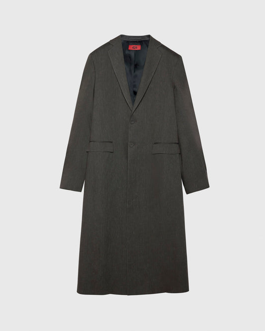 LONG TAILORED COAT - BROWN