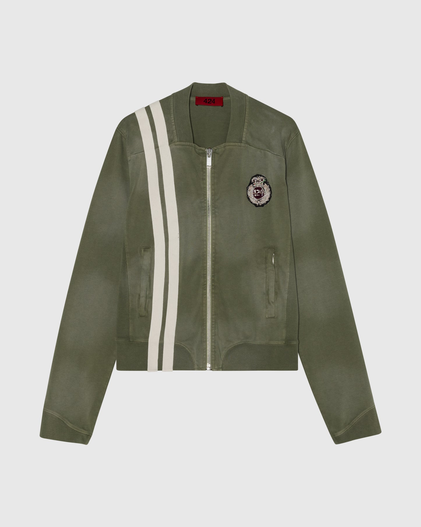 ACADEMY RACING JACKET - OLIVE GREEN