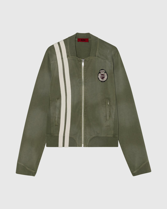 ACADEMY RACING JACKET - OLIVE GREEN