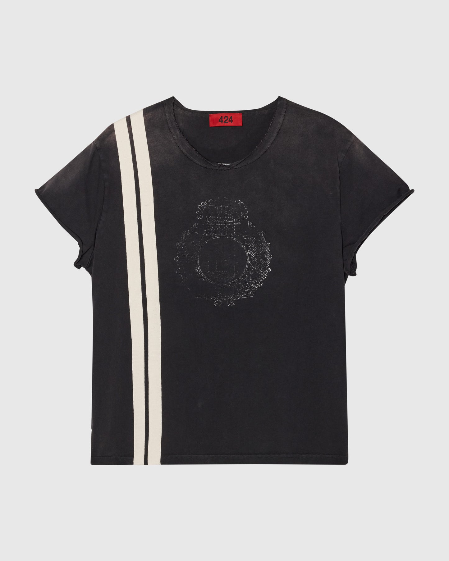 CREST CAPPED THERMAL TEE - BLACK